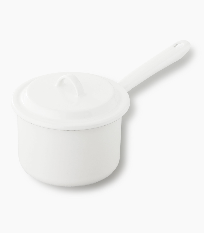 にちにち道具×野田琺瑯 ソースパン蓋付き 14cm